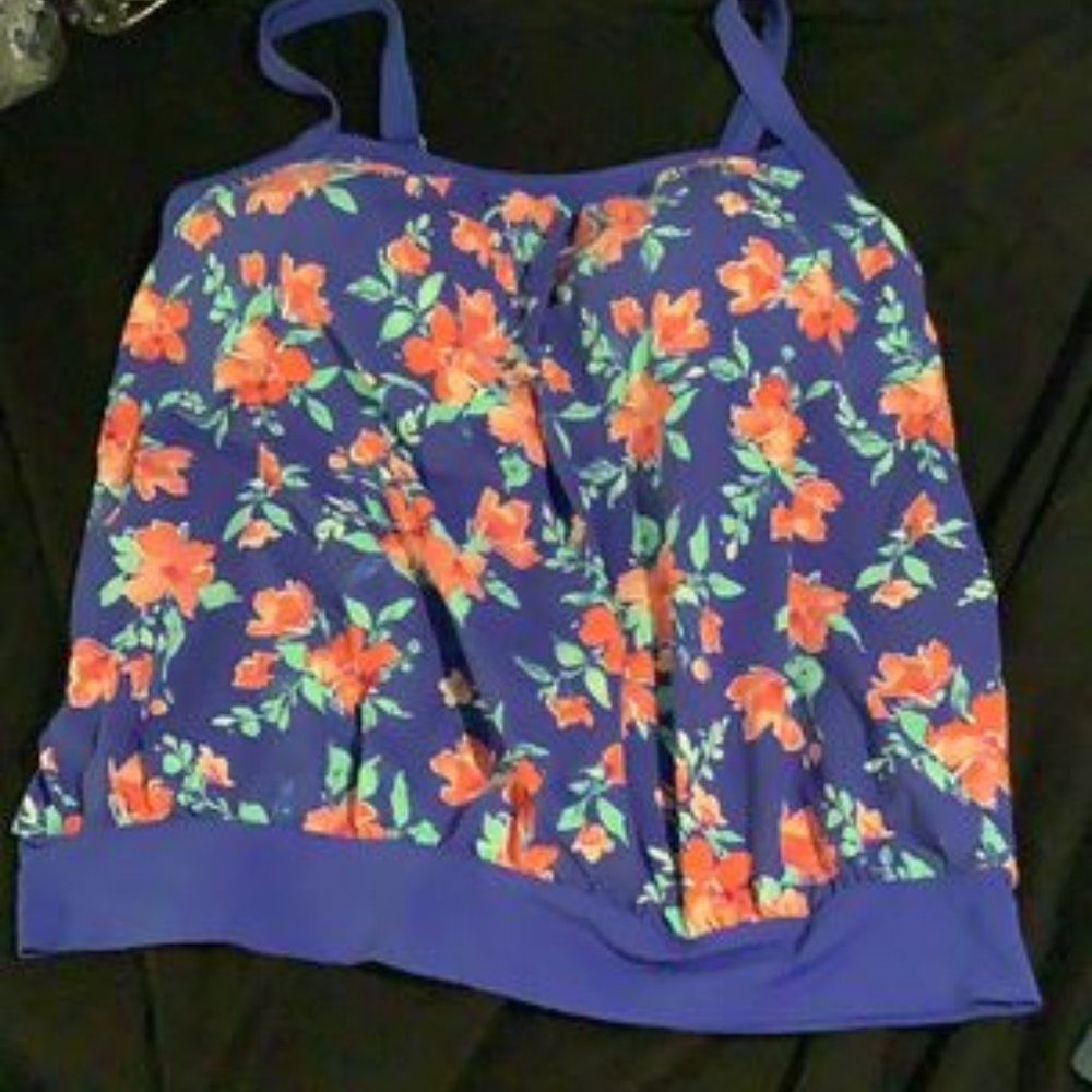 Tankini Top - lands end floral